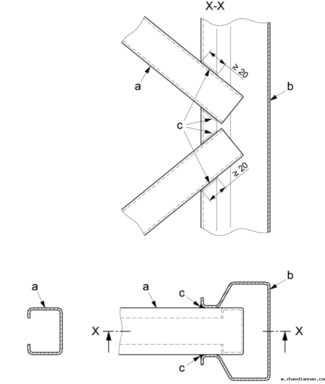 焊接立柱组撑杆