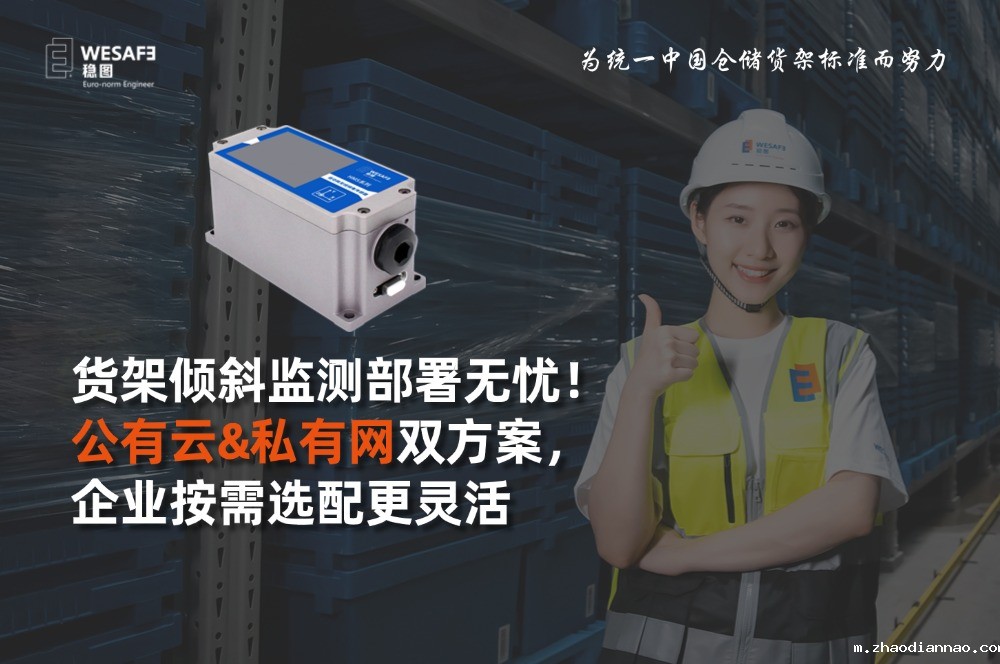 货架倾斜监测部署无忧！公有云&私有网双方案，企业按需选配更灵活