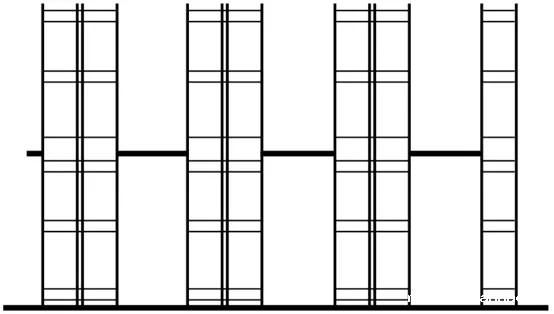立柱组间悬空的通道