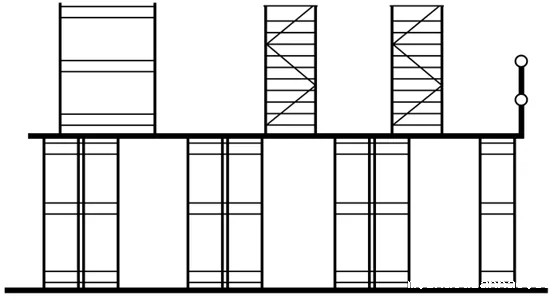 货架顶部阁楼楼板支承的搁板架