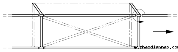 单排悬臂连杆相对立柱变形